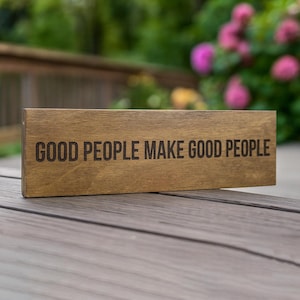 Custom Quote Wooden Sign: Laser Engraved Palisander Finish