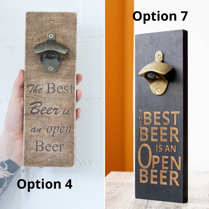 Personalized Bottle Opener , Wall Beer Opener , man cave Bar Opener image 8