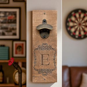 Personalized Bottle Opener , Wall Beer Opener, man cave Bar Opener