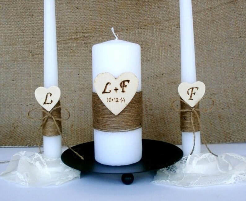 rustic unity candle