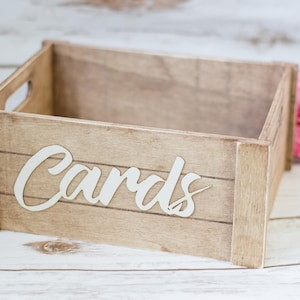 Rustic Wedding Card Holder - Wooden Gift Box, Cards Sign Basket