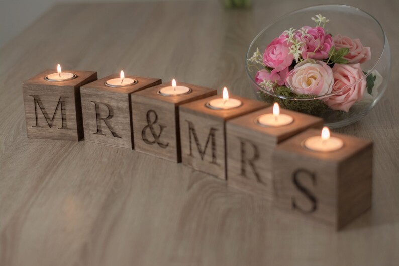 Mr and Mrs Home decor Wedding Gift for the couple Wooden Etsy