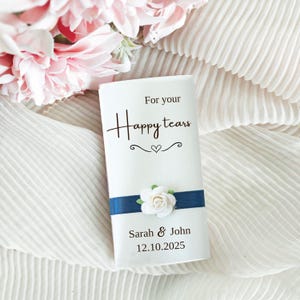 Personalized Wedding Tissue Packs, For Your Happy Tears Favors, Wedding Napkin Holder