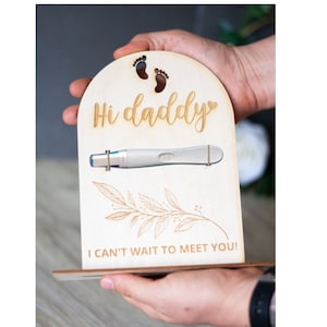 サプライズダディ 合板妊娠発表サイン：妊娠検査の記念品