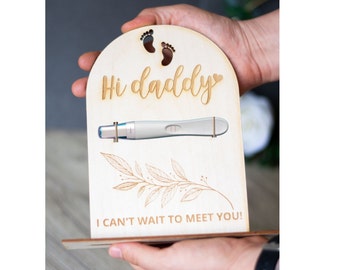 Surprise Daddy Plywood Pregnancy Announcement Sign: Pregnancy Test Keepsake