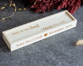 Miscarriage Keepsake Box, Plywood Pregnancy Test Keepsake