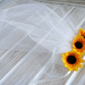 Bachelorette Veil, Bridal Shower Veil, Sunflower Hen Party, Sunflower bride to be Party Veil image 5