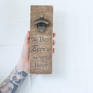 Wall bottle Opener , Best Beer Opener, dad gifts beer , Father's day gift for him image 4