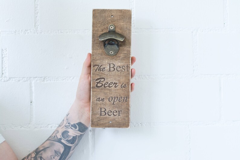 Wall bottle Opener , Best Beer Opener, dad gifts beer , Father's day gift for him image 4