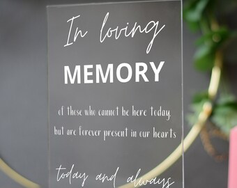 in loving memory, forever in our heart wedding sign, memorial memory candle wedding