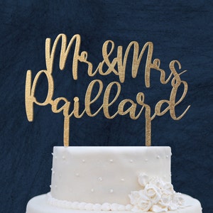 Wedding cake topper Mr Mrs Wedding Topper wood cake topper image 3