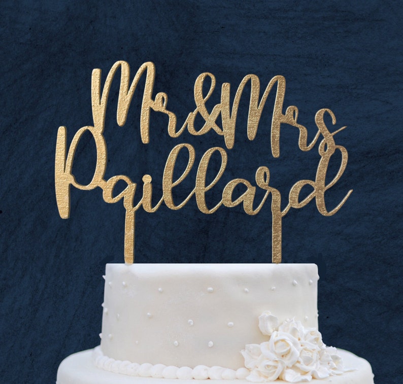 Wedding cake topper, Mr Mrs Wedding Topper , wood cake topper, Custom Wedding topper image 3