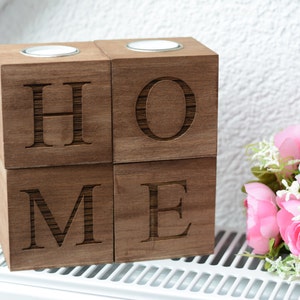 Love Wooden candle holder ,  candle holder, Tea lights holder