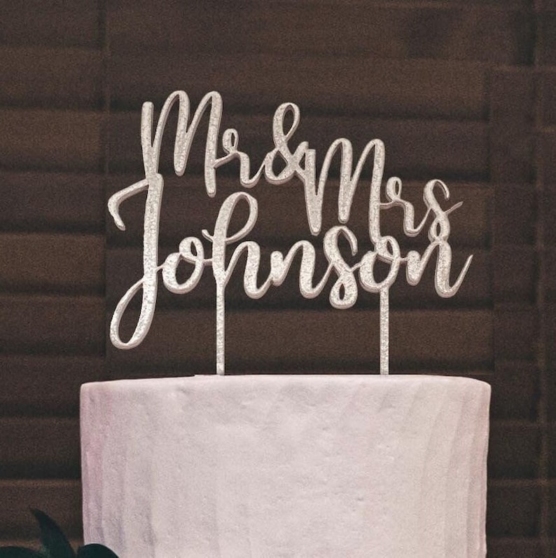 Wedding cake topper, Mr Mrs Wedding Topper , wood cake topper, Custom Wedding topper image 1