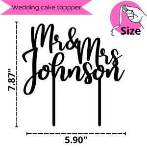 Wedding cake topper Mr Mrs Wedding Topper wood cake topper image 10