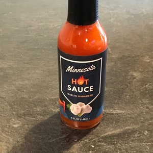 Minnesota Lakes Garlic Habanero Hot Sauce - Great Hot Sauce GIFT!