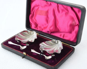 Pair of Victorian Silver Salts 1897 (Boxed)