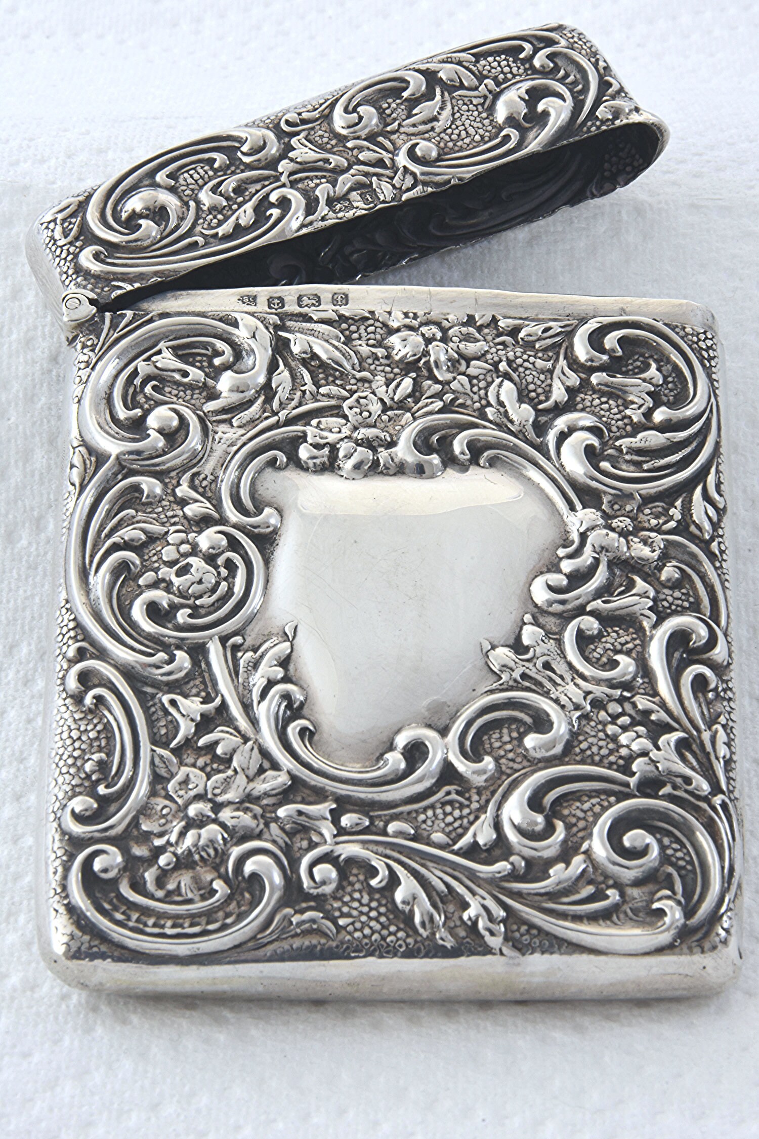 Edwardian Silber Karte Fall 1905 | Etsy
