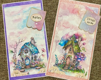 Fairy Houses, Watercolor, Daily Planner, Monthly Planner, Weekly Planner, Journal, Fairy, Fantasy,
