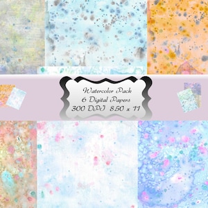 Digital Water color papers, digital paper, Scrapbook Paper, Fantasy Paper,