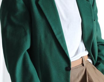 Blazer vintage de lã e cashmere