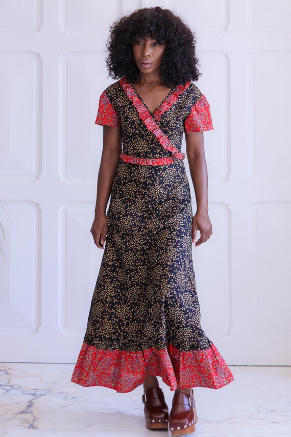 Fait main longue robe fleurie bohème - image 3