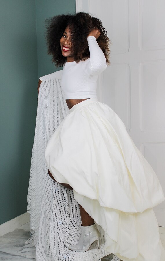 Vintage 1950s overskirt skirt Handmade
