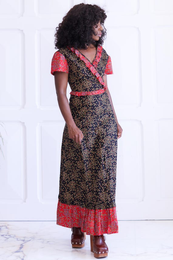 Fait main longue robe fleurie bohème - image 2