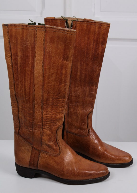 Real leather riding boots