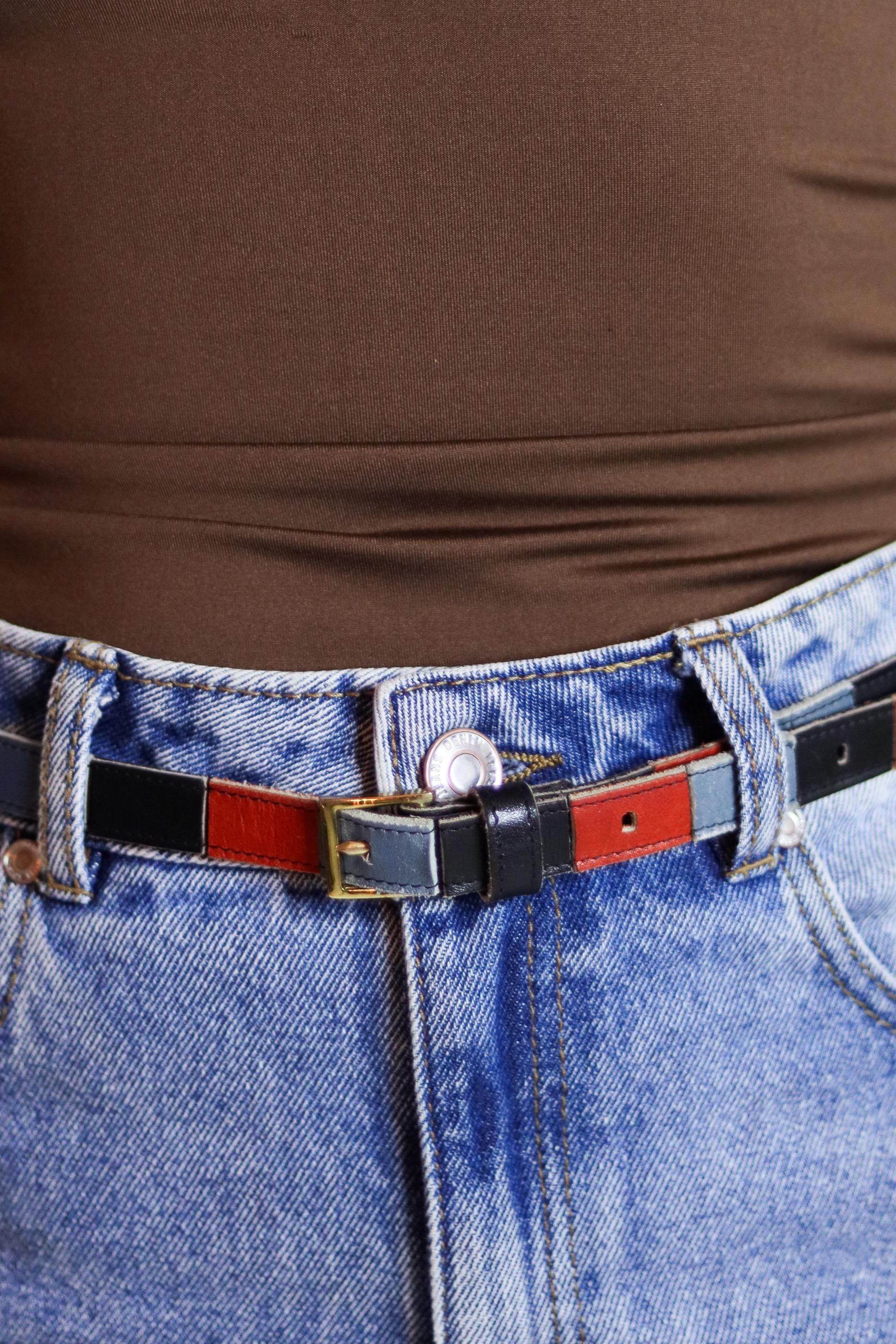 Vintage L’Aiglon leather belt men main image 2