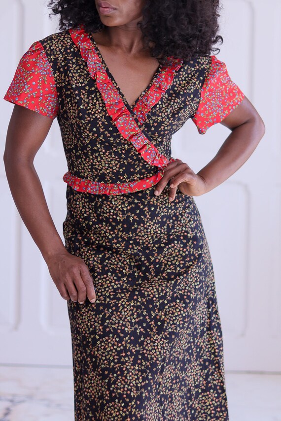 Fait main longue robe fleurie bohème - image 4