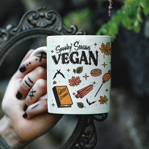 Vegan Halloween mug - pumpkin coffee cup