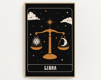 Libra Zodiac art print - home decor