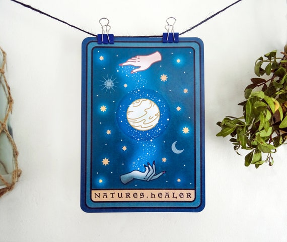 Mindfulness Gift Celestial Boho Decor Hippie Wall Art Tumblr Aesthetic Witch Decor Vegan Gift