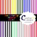 Chimera vertical rainbow stripes digital paper in 12 colors, motley red stripe pattern, hippo scrapbook supplies, generic stripes, zed strip