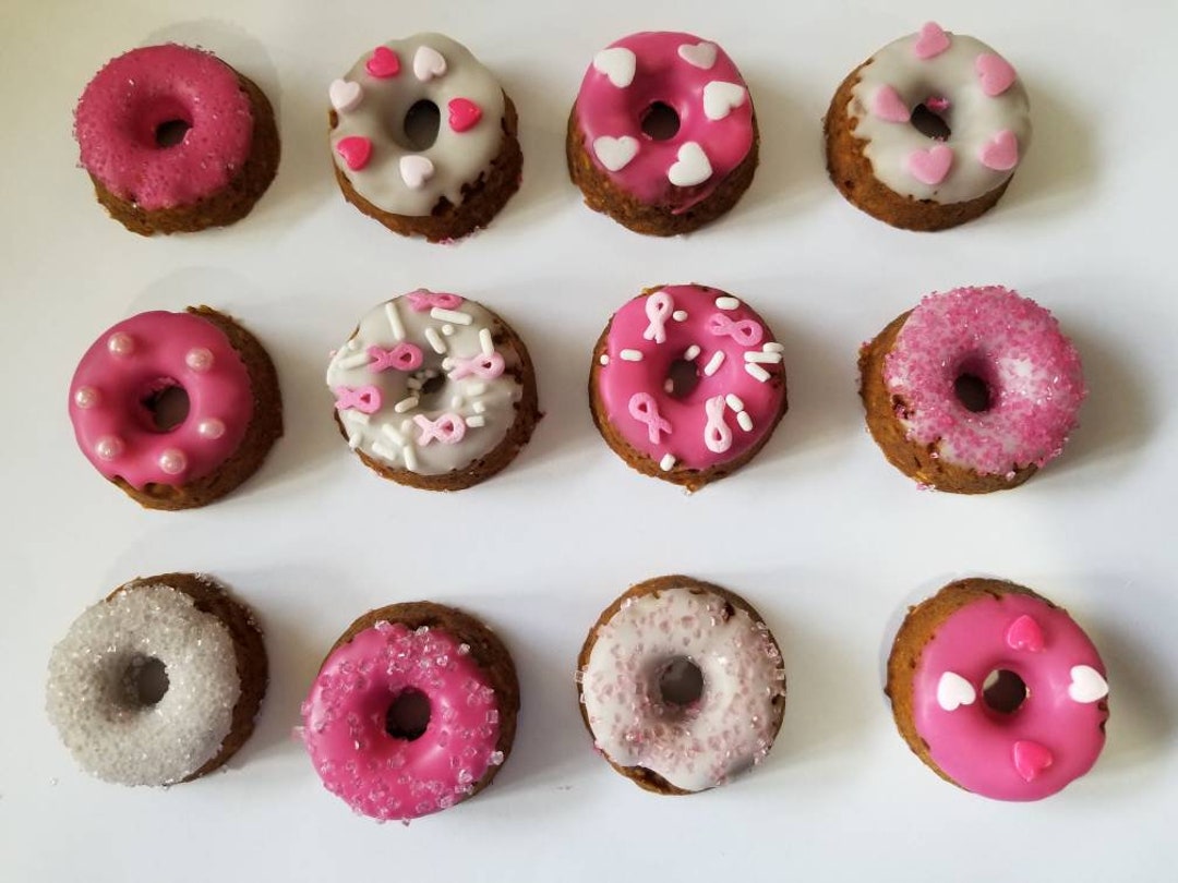 Mini Donut Horse Treats Breast Cancer Awareness Theme Etsy