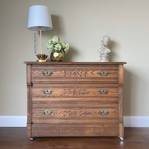 SOLD! Antique Eastlake Chest of Drawers, Dresser, Entryway Console