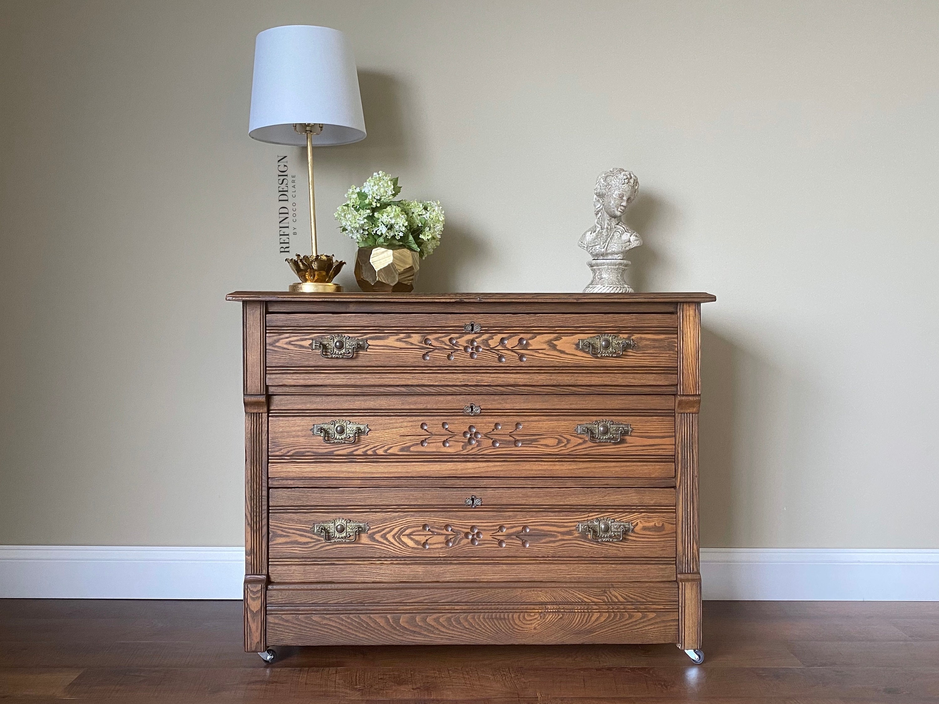 SOLD! Antique Eastlake Chest of Drawers, Dresser, Entryway Console
