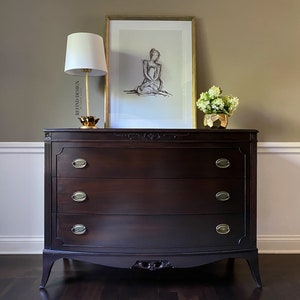 SOLD Antique Hepplewhite Mahogany Dresser, Victorian Entryway Console