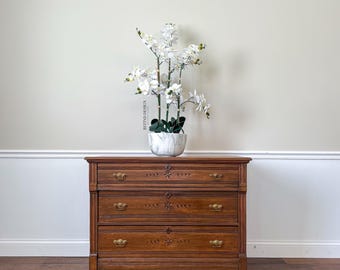 Cómoda antigua estilo Eastlake / Cajonera de roble / Muebles de principios del siglo XX