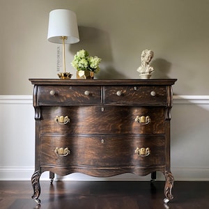 SOLD Antique Tiger Oak Dresser, Victorian Farmhouse Entryway Console