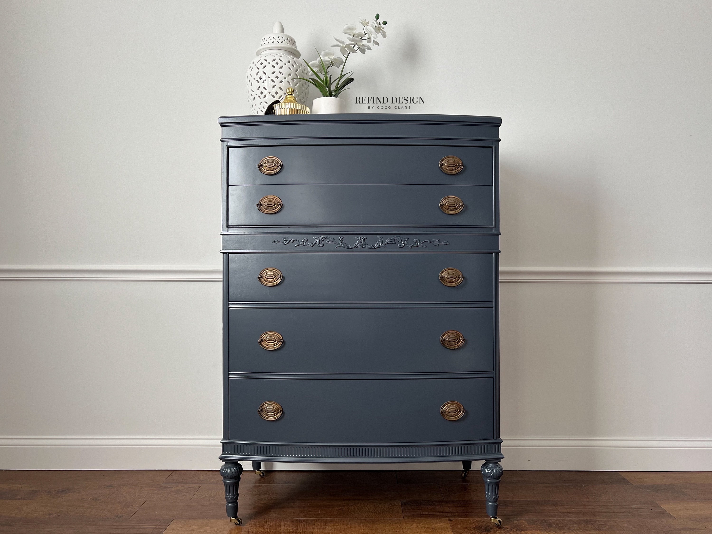 Tall Navy Dresser - Etsy
