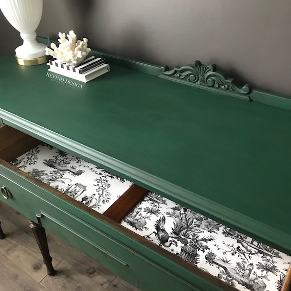 Dark green credenza deals