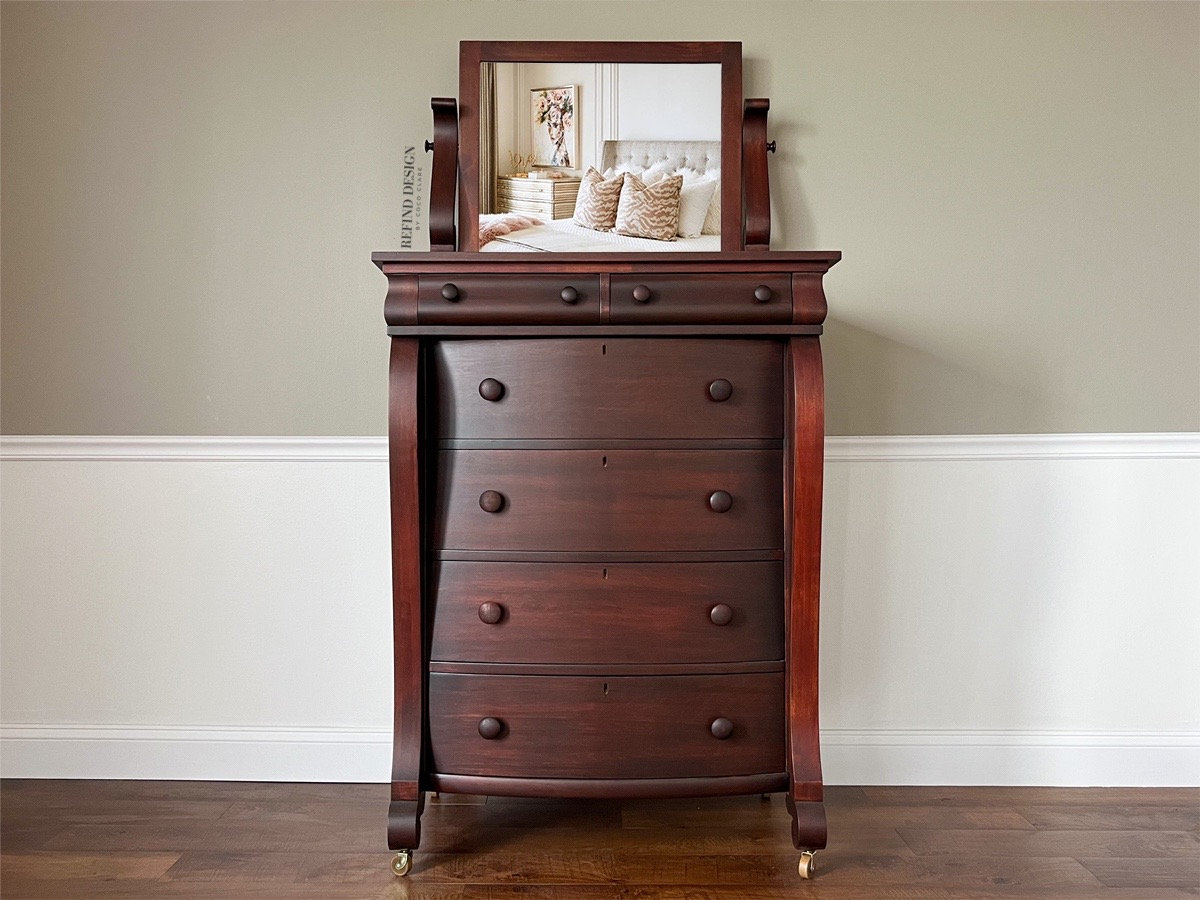 Tall chest sale with mirror