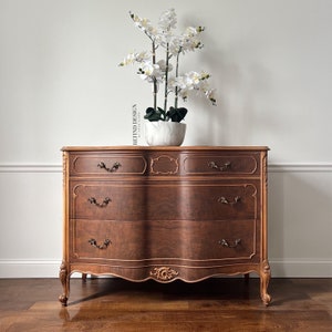SOLD! Antique French Provincial Bleached Wood Dresser