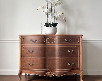 SOLD! Antique French Provincial Bleached Wood Dresser