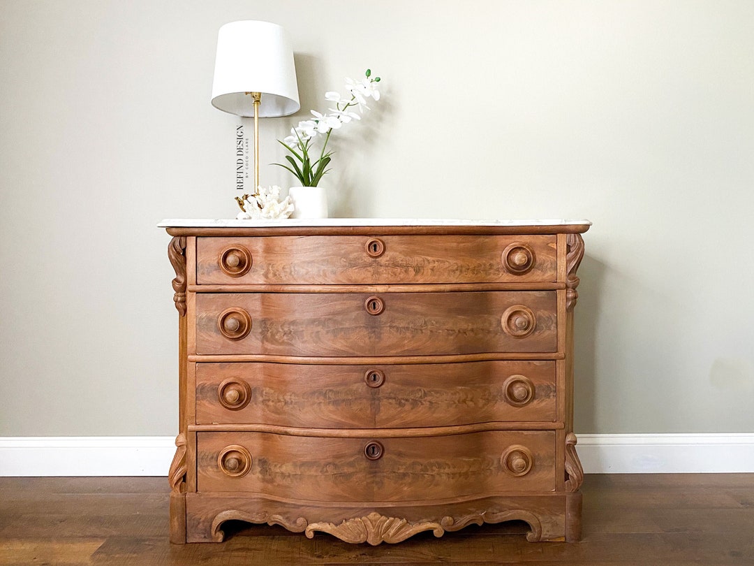 SOLD! 1800’s Victorian Marble Top Entryway Console/dresser - Etsy
