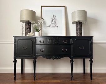 Antique Hepplewhite Buffet, Black Modern Sideboard