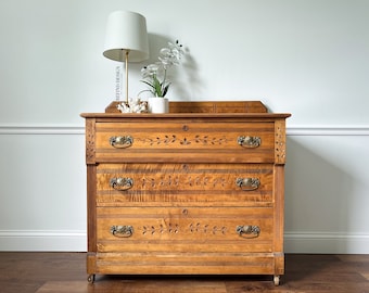 SOLD! Antique Eastlake Chest of Drawers, Dresser, Entryway Console