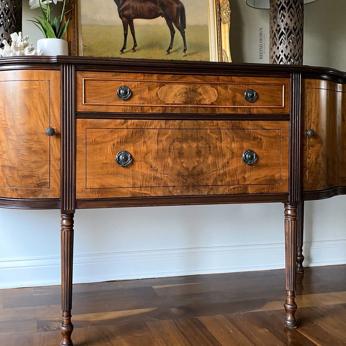 SOLD Antique Victorian Hepplewhite Buffet Traditional Etsy